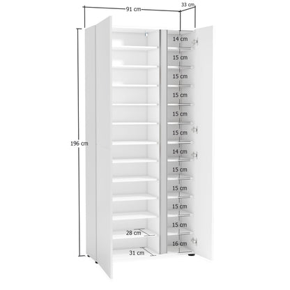 Visoko stojalo za čevlje ATRIUM XL s 3 vrati Made in Italy