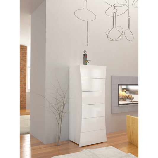 Arco tallboy - 6 predalov - 50x121x40 - sijajno bela