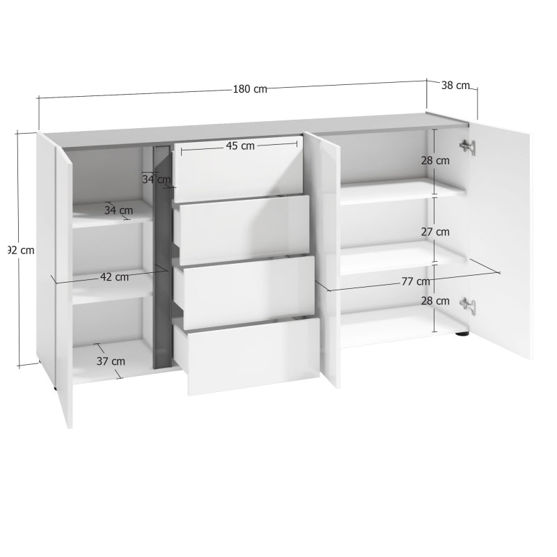 ATRIUM 3-vratna komoda Made in Italy